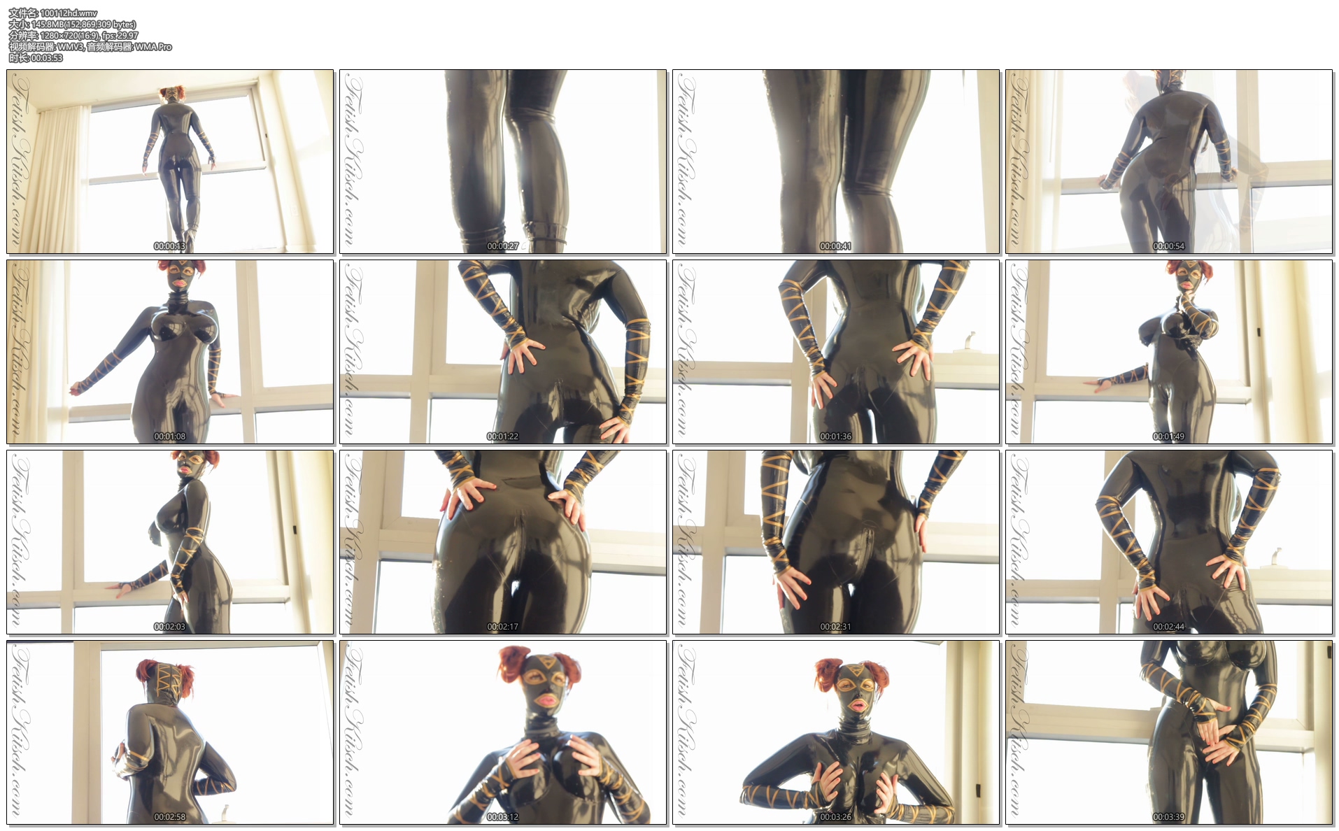 [永V专享-乳胶衣视频] 巨乳尤物全身包裹性感乳胶衣-720p高清视频 [1V/145M]